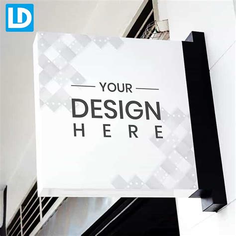 brushed stainless steel square light box|Square LED Light Box Illuminated Blade Projecting Sign.